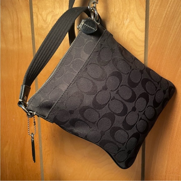 Coach Black Crossbody Bag with Signature Monogram - Picture 4 of 8